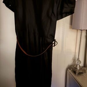 Ali Ro Black dress with stylish  with black and brown  belt